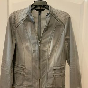 Grey Denim Jacket by White House Black Market